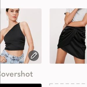 Nasty Gal Black Silk Set NWT